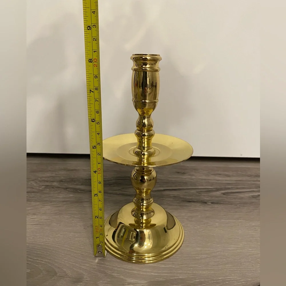 VINTAGE BALDWIN Solid Brass Candlestick Forged in America - Picture 2 of 7